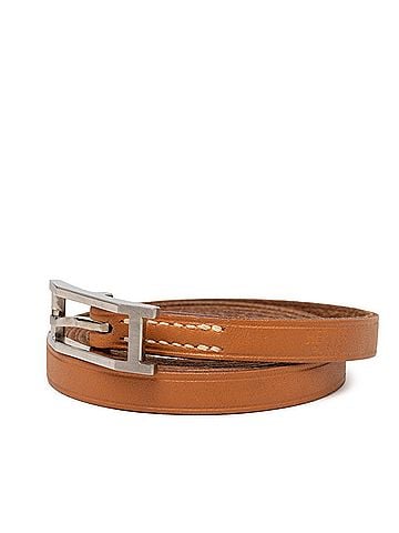 Hermès Hermes Api Double Tour Bracelet, 5-strand, Brown Leather, Women's (view 2)