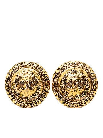 Chanel Chanel Coco Mark 31 RUE CAMBON PARIS Earrings, Gold Plated, Women's CHANEL (view 1)