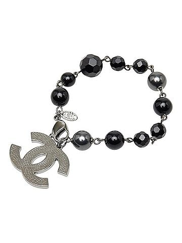 Chanel Chanel Coco Mark Bracelet 10V Silver Women's CHANEL (view 1)