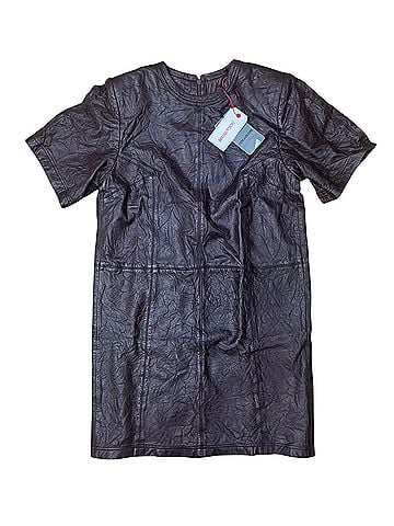 Zadig & Voltaire Riddy Leather Crinkle Casual Dress (view 2)