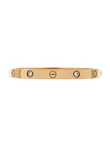 Cartier Love 4 Diamond Bracelet 18K Yellow Gold with Diamonds (view 1)