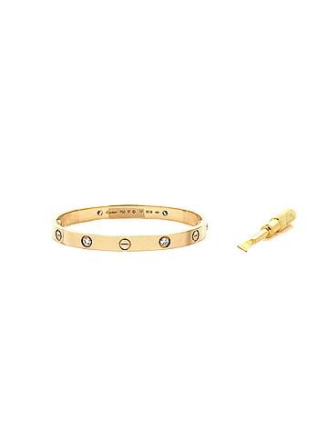 Cartier Love 4 Diamond Bracelet 18K Yellow Gold with Diamonds (view 2)
