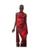 ASOS Floral Red Burgundy Cocktail Dress Size 14 - photo 2