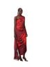 ASOS Floral Red Burgundy Cocktail Dress Size 14 - photo 1