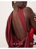 ASOS Floral Red Burgundy Cocktail Dress Size 14 - photo 3