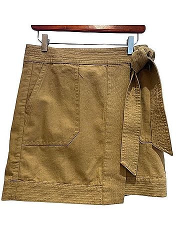Banana Republic Khaki Tie-Waist Mini Skirt Skort (view 1)