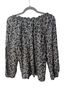 White Stag 100% Rayon Paisley Brown Black Long Sleeve Top Size M - photo 2