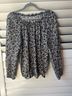 White Stag 100% Rayon Paisley Brown Black Long Sleeve Top Size M - photo 5