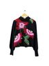 FARM Rio Floral Black Red Pullover Sweater Size S - photo 1