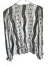 Marchesa 100% Silk Floral White Long Sleeve Silk Top Size 2 - photo 2