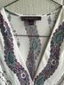 Marchesa 100% Silk Floral White Long Sleeve Silk Top Size 2 - photo 3