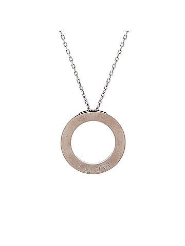 Cartier 3 Diamonds Love Pendant Necklace 18K White Gold and Diamonds (view 1)