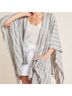 Anthropologie Stripes Gray White Jacket One size - photo 4