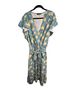 BLOOMCHIC 100% Polyester Floral Blue Yellow Casual Dress Size 28 - photo 1