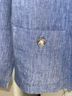 Chico's 100% Linen 100% Polyester Blue Blazer Size XXL - photo 5