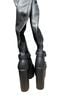 killstar 100% Faux Leather Black Boots Size 8 - photo 5