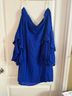 Judith March Floral Blue Short Sleeve Blouse Size L - photo 5