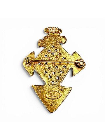 Chanel CHANEL Vintage 94P Coco Mark Large Antique Brooch Accessory Gold Made in France Women's (view 2)