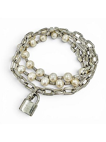 Tiffany & Co. TIFFANY&Co. Tiffany HardWear Pearl Rock AG925 Necklace Bracelet 2-Way Silver Made in Italy Weight 49.19g Women's Comes with Box (view 1)