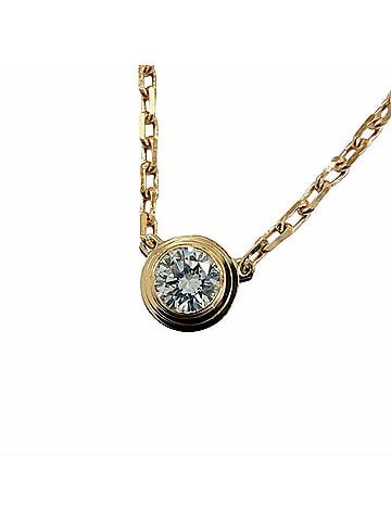 Cartier Cartier Damour SM Small 750 (PG) Diamond 0.09ct Brilliant Cut Necklace Pink Gold Weight 2.79g Women's (view 1)