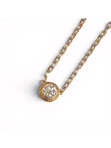 Cartier Cartier Damour SM AU750 Diamond Necklace, 41.3cm, Pink Gold, Total Weight 2.79g, Women's, with Dust Bag. (view 1)