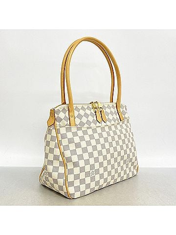 Louis Vuitton Louis Vuitton Damier Azur Figeri PM Tote Bag N41176 White Women's (view 2)
