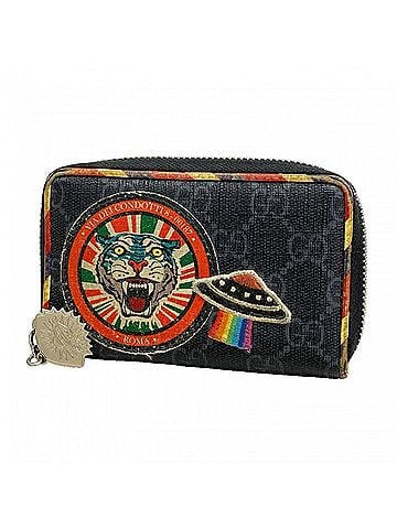 Gucci Gucci GG Supreme 496343 Black Men's Wallet/Coin Case (view 1)