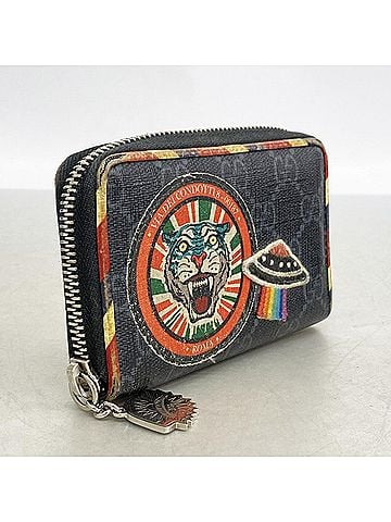 Gucci Gucci GG Supreme 496343 Black Men's Wallet/Coin Case (view 2)