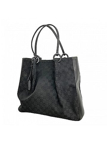 Gucci Gucci GG Canvas Tote Bag 101920, Black, Women's (view 1)