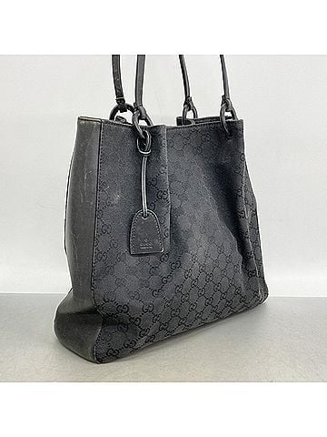 Gucci Gucci GG Canvas Tote Bag 101920, Black, Women's (view 2)