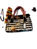 Julia 100% Patent Leather Floral Black White Gray Shoulder Bag One size - photo 1