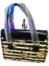 Julia 100% Patent Leather Floral Black White Gray Shoulder Bag One size - photo 2