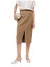 GOELIA Solid Brown Formal Skirt Size L - photo 1