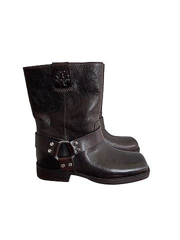 Tory Burch Double T Moto Biker Boots (view 1)