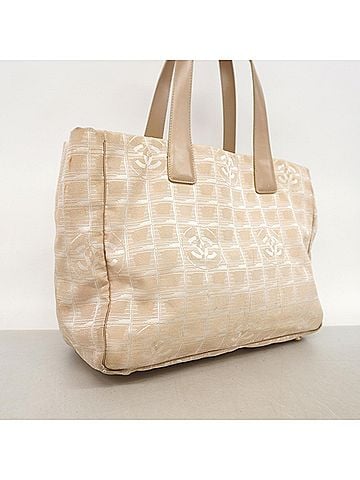 Chanel Chanel New Travel Nylon Tote Bag, Beige, Women's (view 2)