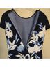 St. John Floral Blue White Cocktail Dress Size 2 - photo 5
