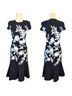 St. John Floral Blue White Cocktail Dress Size 2 - photo 1