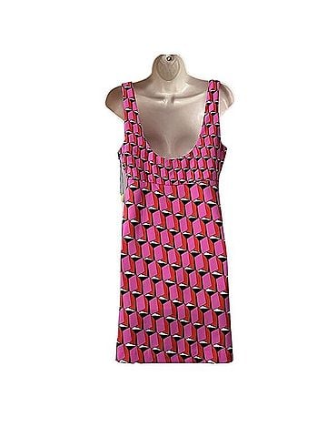 Diane von Furstenberg 90's Style Shift Dress Casual Dress (view 2)