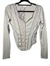 Pol Gray Long Sleeve Blouse Size M - photo 1