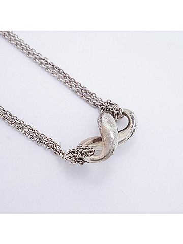 Tiffany & Co. Tiffany & Co. Infinity Double Chain Necklace, Sterling Silver 925, Women's (view 2)