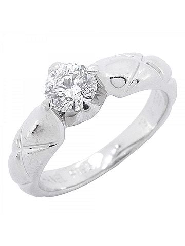 Chanel Chanel Matelassé Ring, 1PD (Pt950) Platinum Diamond, Women's (view 1)