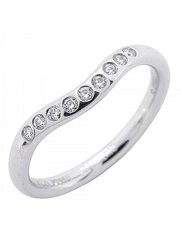 Tiffany & Co. Tiffany & Co. Curved Band Ring, Platinum 950, Diamond, Women's (view 1)