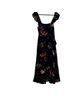 ALLSAINTS 100% Polyester Floral Black Pink Cocktail Dress Size 2 - photo 2
