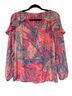 Lilly Pulitzer 100% Polyester Print Pink Long Sleeve Blouse Size XS - photo 1