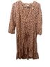 CAbi 100% Polyester Print Orange White Casual Dress Size XS - photo 1