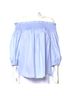 Caroline Constas 100% Cotton White Blue Blouse Size XS - photo 1
