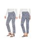 Talbots Floral Multi Color White Blue Casual Pants Size 14 - photo 1