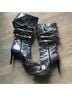 Jessica Simpson Print Silver Black Heels Size 10 - photo 4