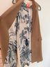 Vilagallo 60% Viscose 40% Wool 100% Acetate Floral Brown Vest Size 4 - photo 3