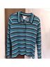 misook 100% Acrylic Chevron-herringbone Blue Black Cardigan Size S - photo 7